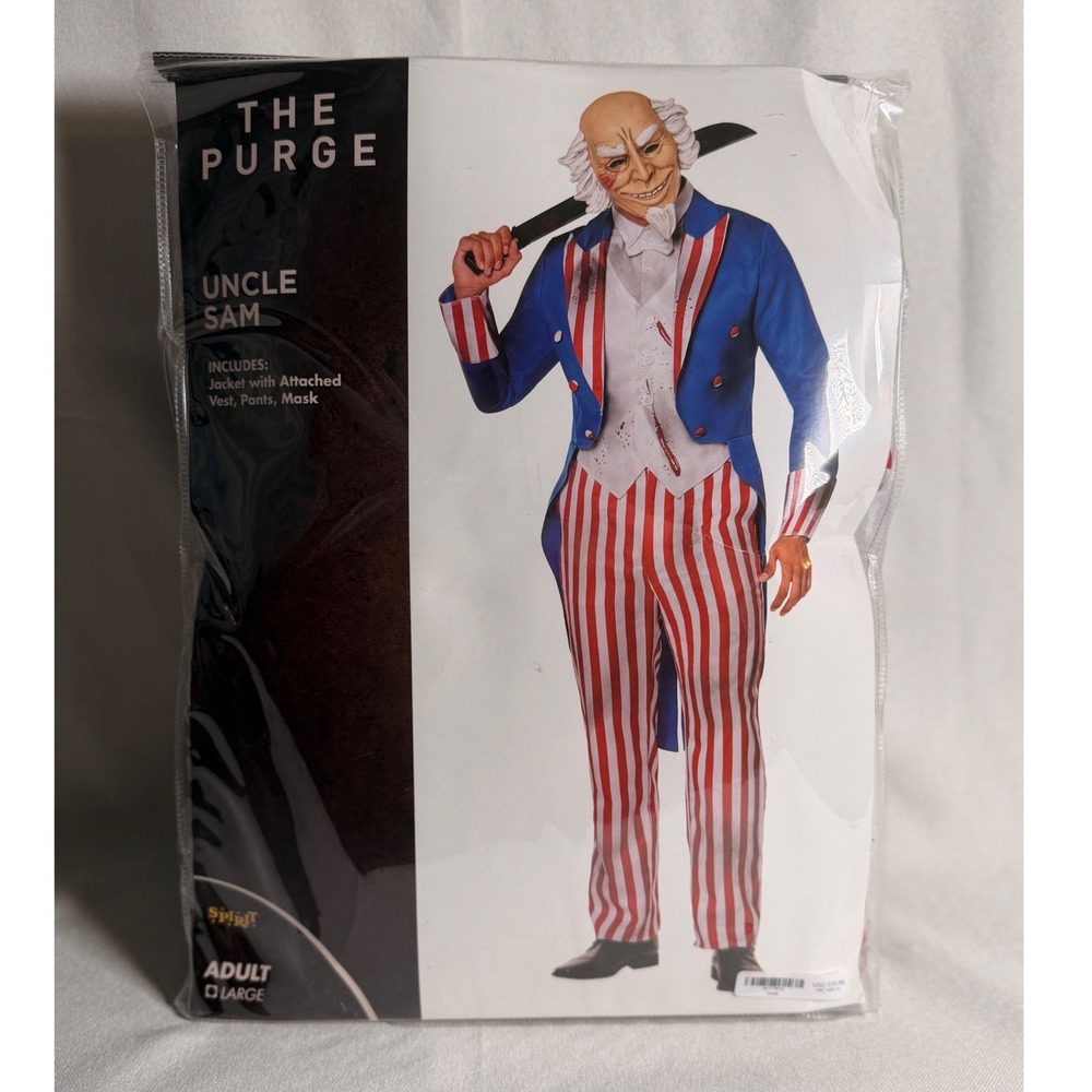 The Purge Uncle Sam Costume Spirit Halloween Adult Large Election Year Horror